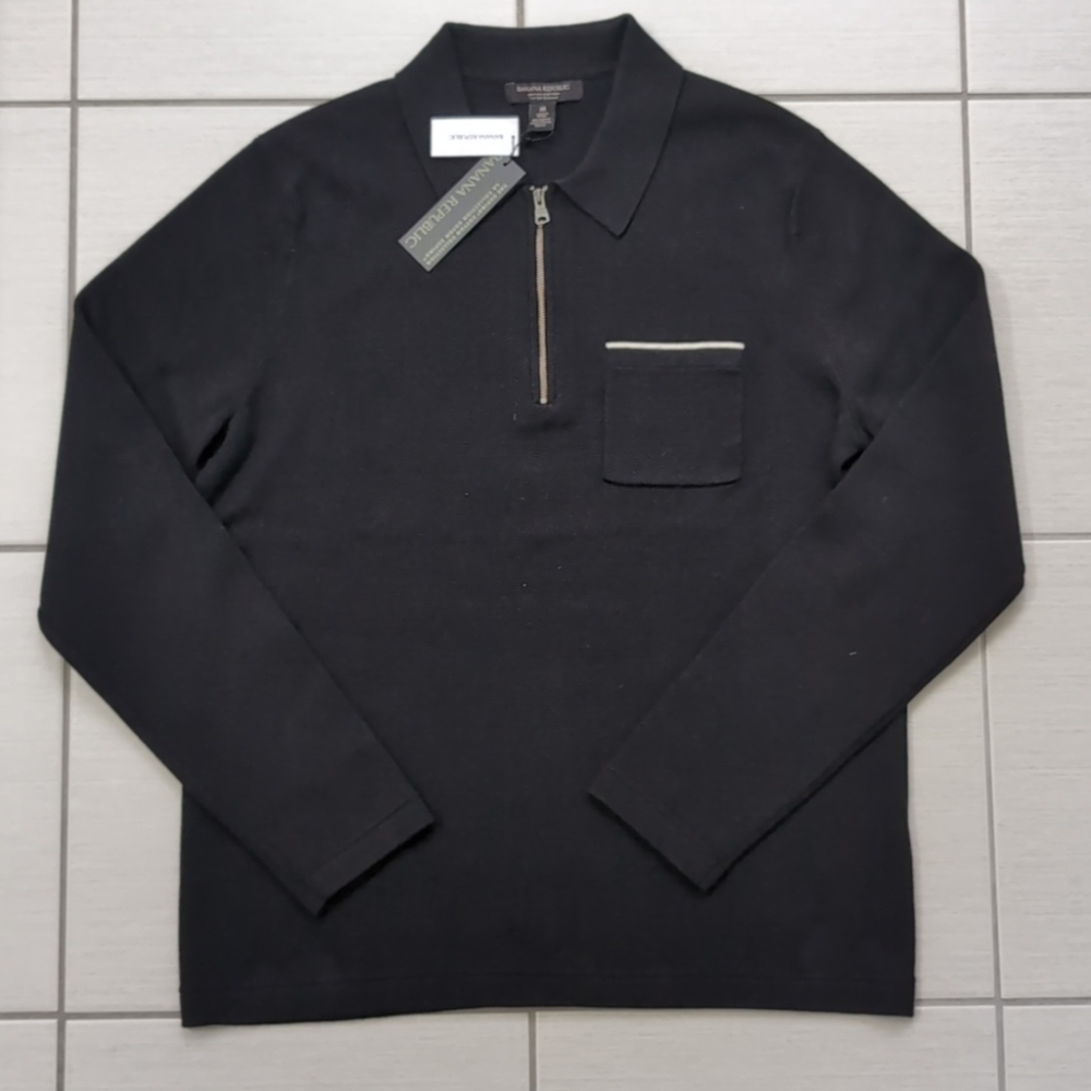 Banana Republic Polo Zip-Up Sweater